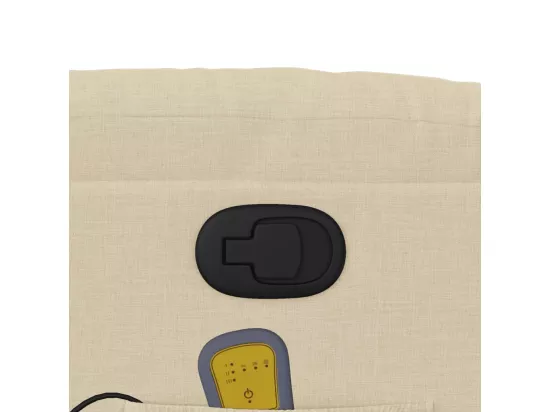 Fauteuil massant inclinable Crème Tissu
