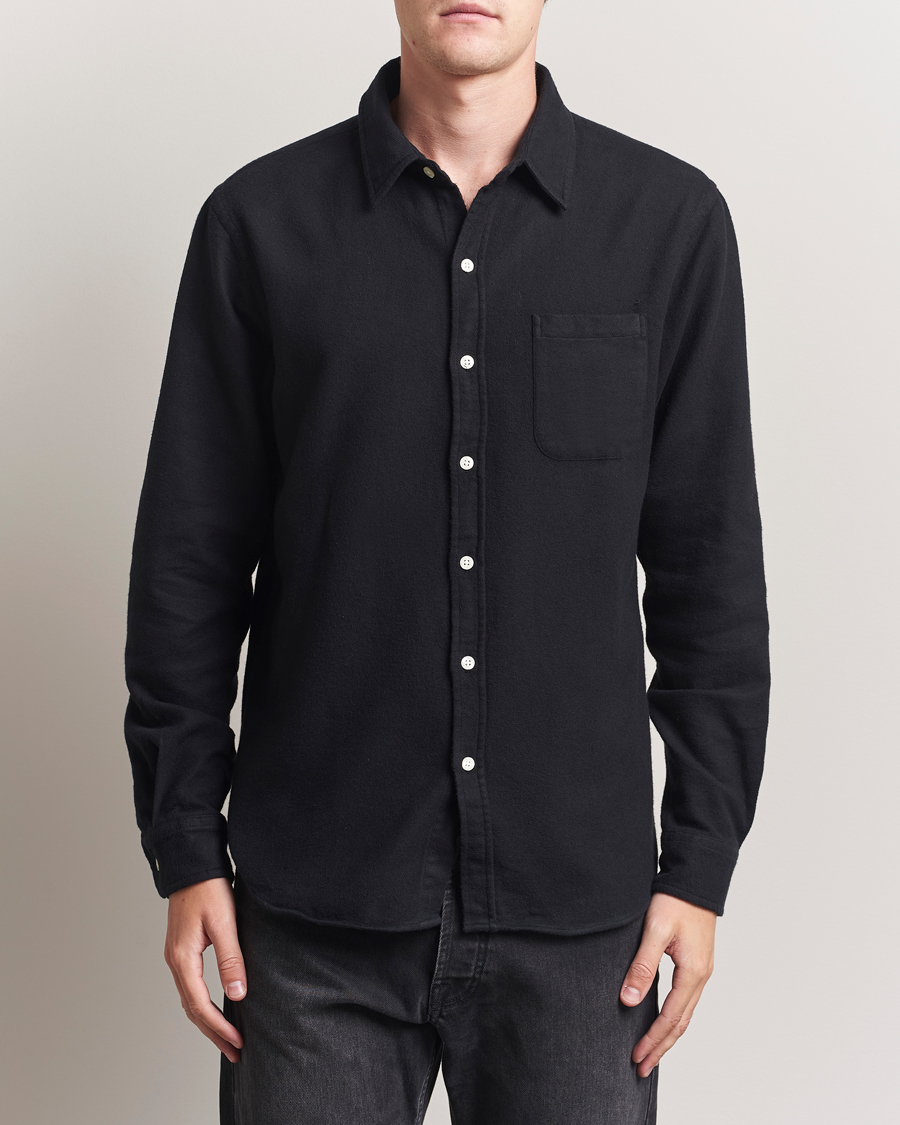 Colorful Standard Organic Flannel Shirt Deep Black