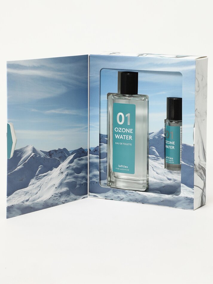 Kit com água de colônia Ozone Water 100ml + 10ml - Cinza