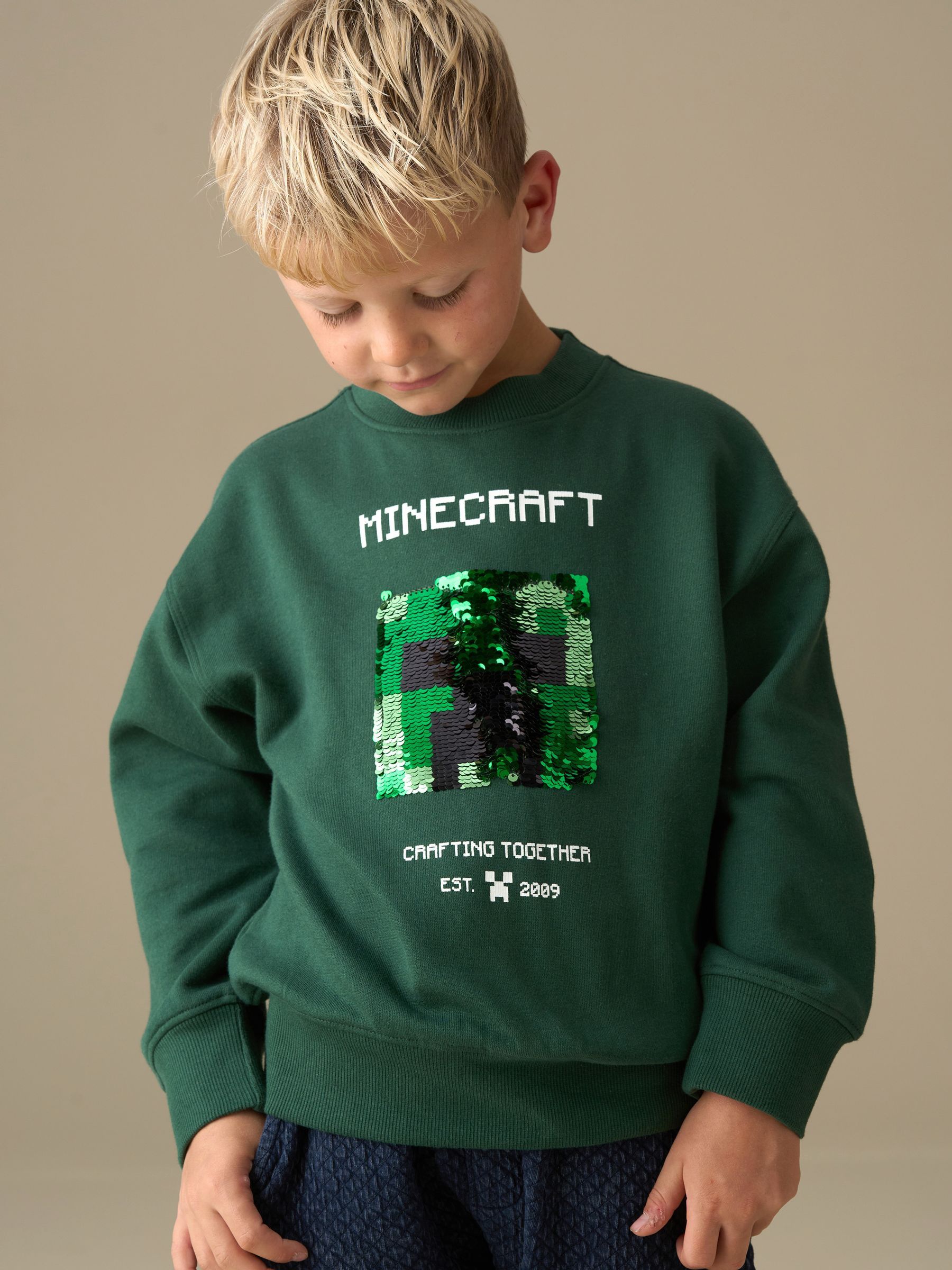 Angel & Rocket Minecraft Sequin Sweatshirt