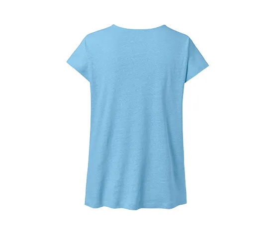 Shirt aus Leinenmix, hellblau