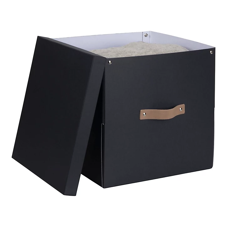 Cube de rangement Mixxit H. 15,5 cm x L. 31 cm x P. 31 cm gris anthracite
