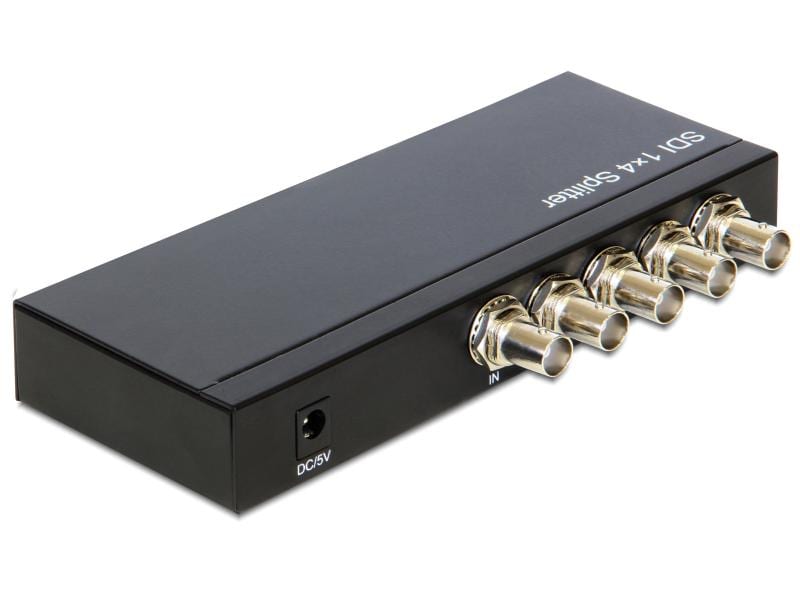 Delock 4-Port Signalsplitter 3G-SDI 1 in - 4 out 3G-SDI Splitter