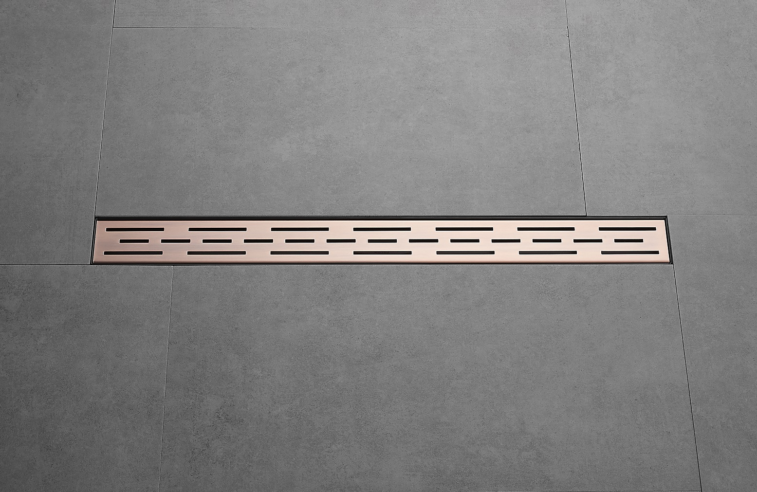 Saniclear Copper douchegoot 70x7cm geborsteld koper