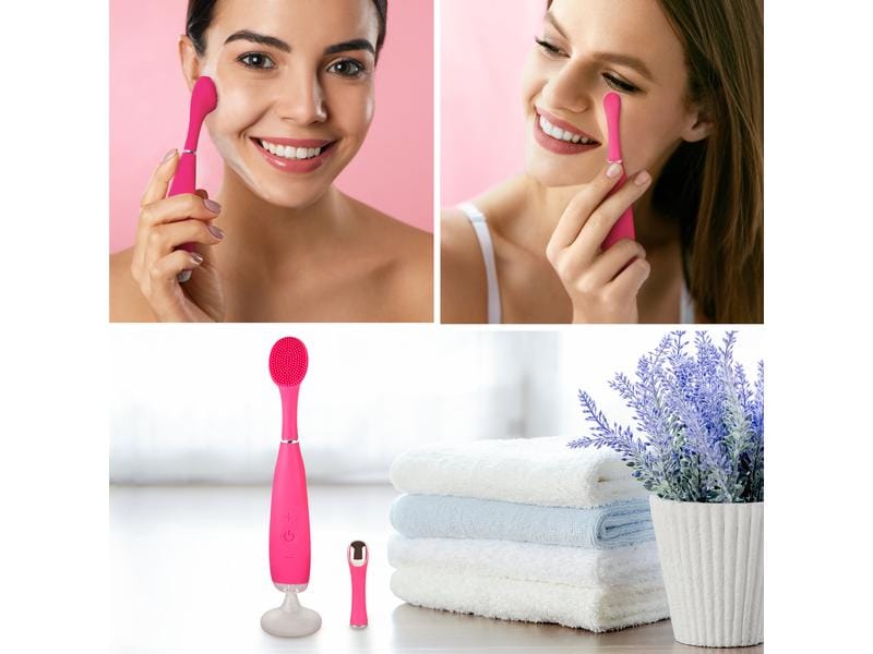 Rio Gesichtsreiniger Sonicleanse Pure Glo Gesichtsreinigungsbürste und Augenmassagegerät