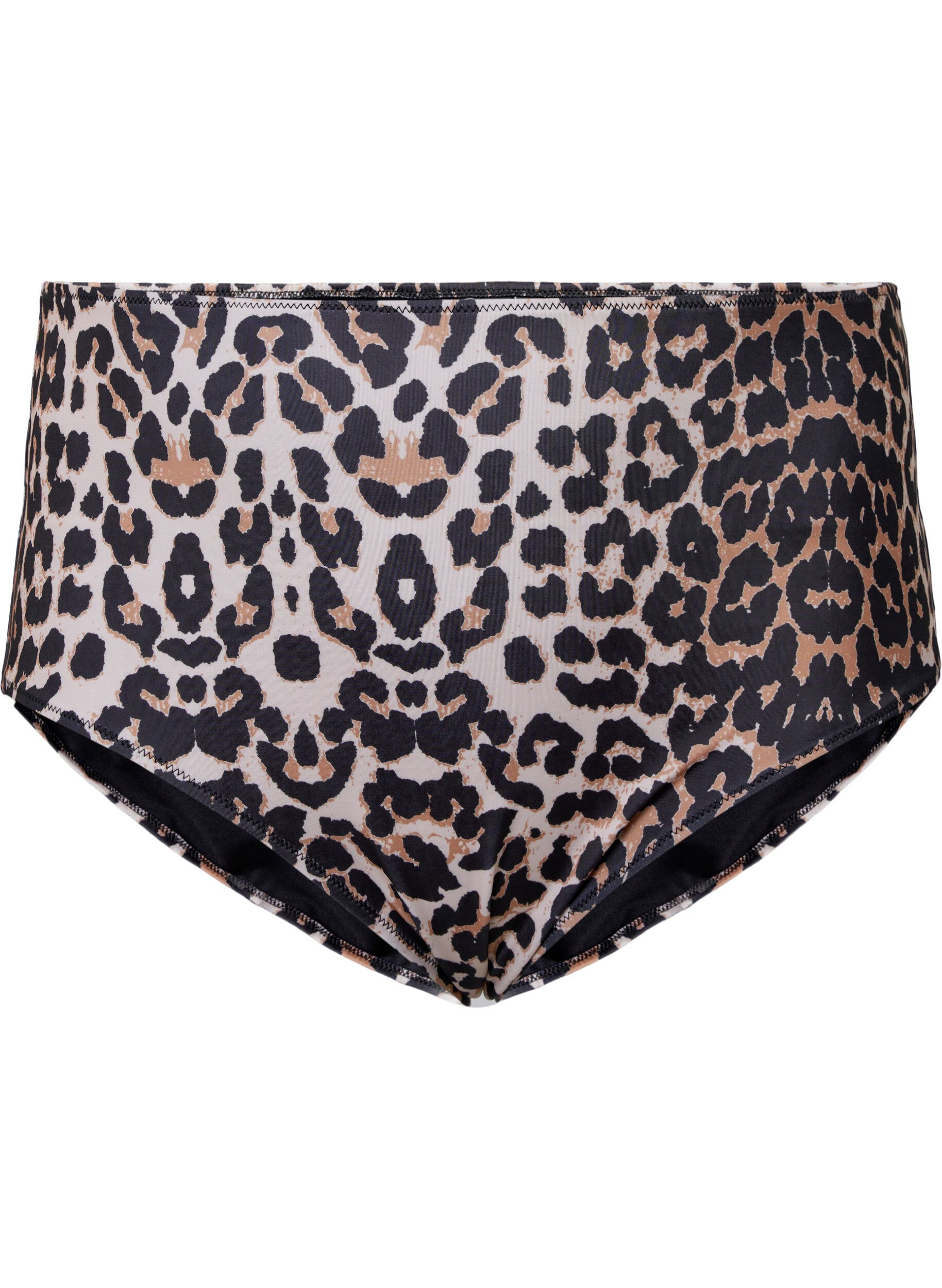 Højtaljet bikini underdel med print