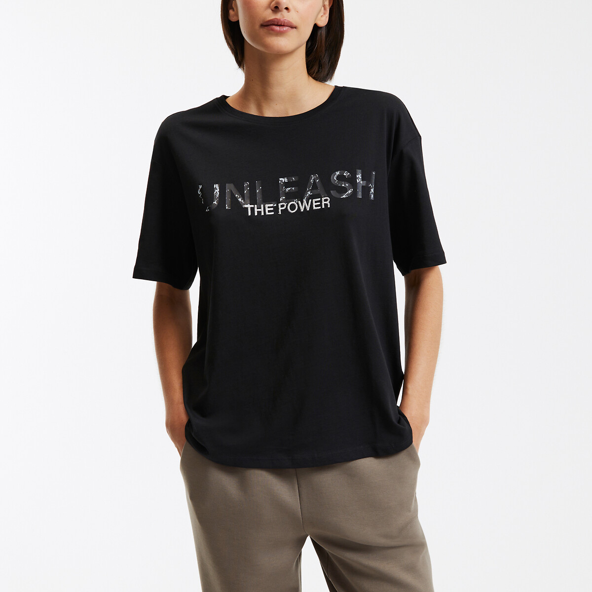 ONLY PLAY<br>Camiseta Space Life, modelagem solta e gola redonda