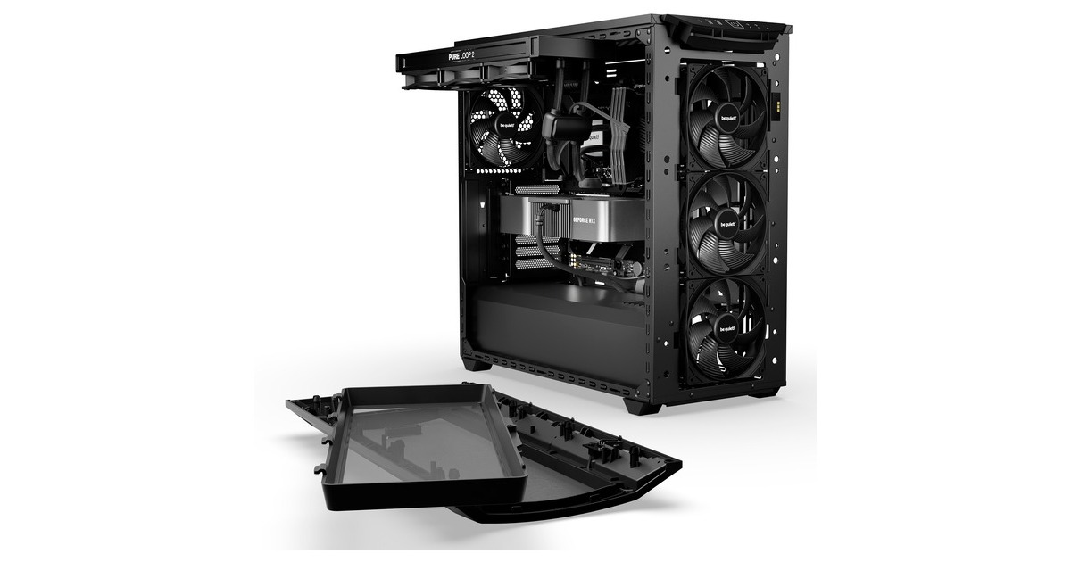 be quiet!SHADOW BASE 800 DX midi tower behuizing  (Zwart | 2x USB-A | 1x USB-C | RGB | Tempered Glass)