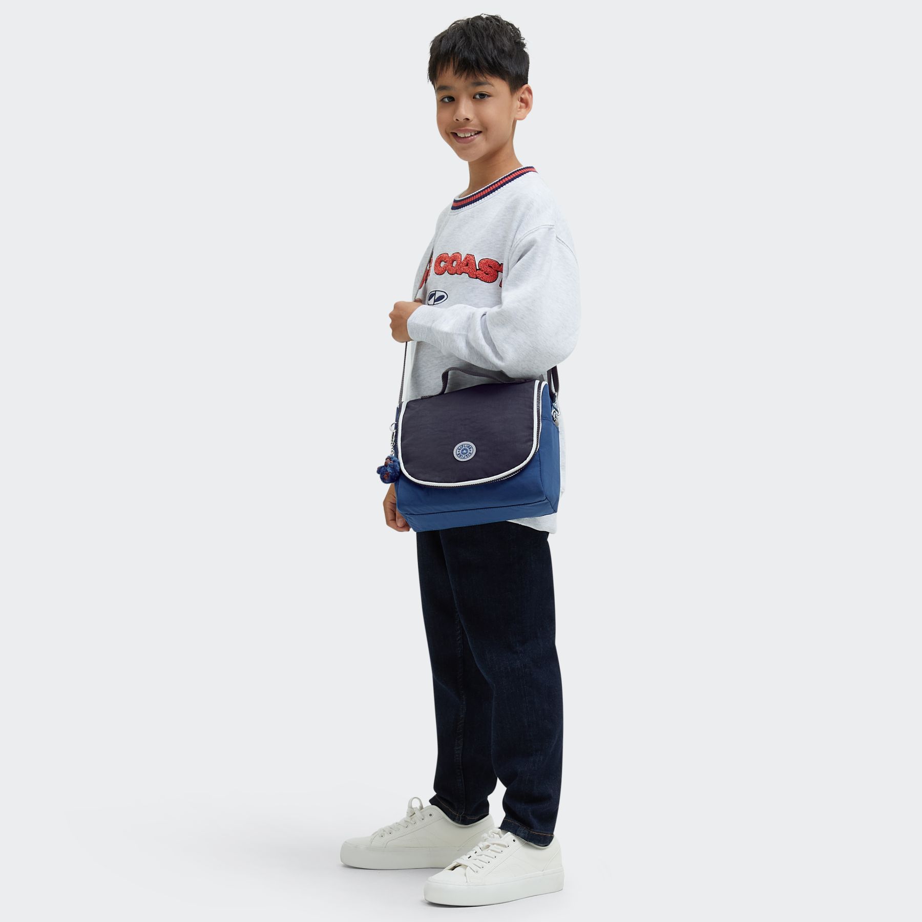 NEW KICHIROU Grand Sac Repas Isotherme avec Manchon pour Valise - Fantasy Blue Block