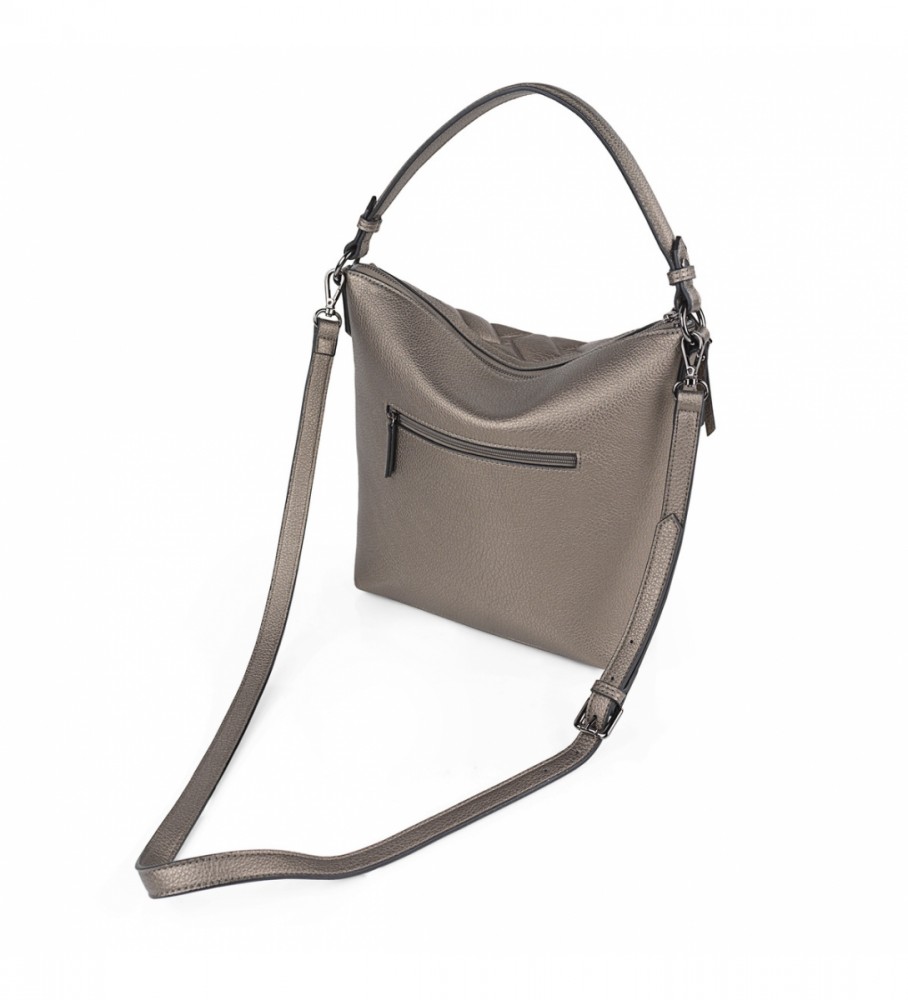 Bolsa de ombro Lois com alça de ombro adicional LOIS 316870 cor prata escura