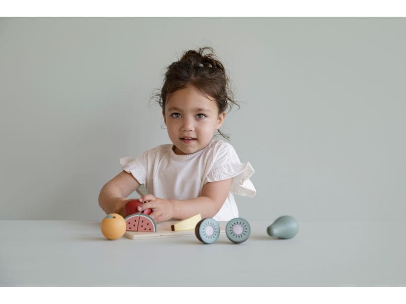 Little Dutch Spiel-Lebensmittel Obst zum schneiden Lebensmittel-Spielset aus Holz