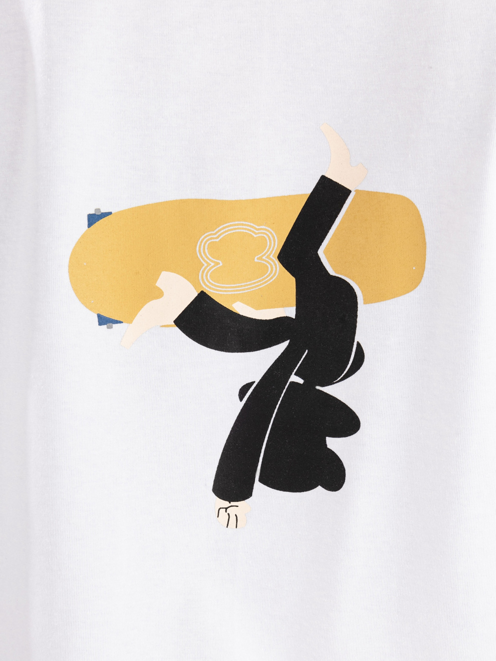 Daisy Street x Paul Frank Oversized Julius Skateboard Print T-Shirt white/multi