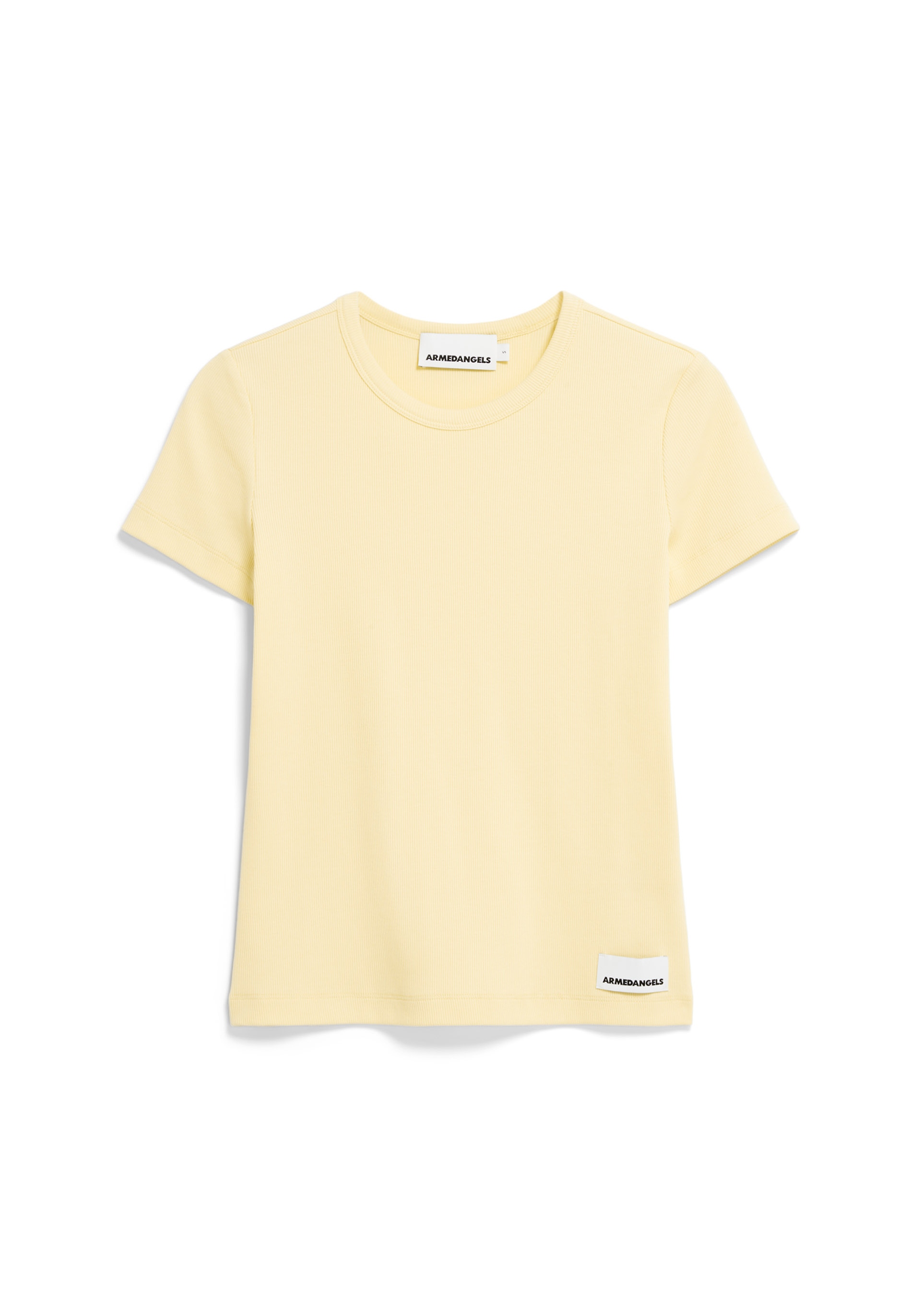 Armedangels Ripp-T-Shirt Kardaa Early Yellow