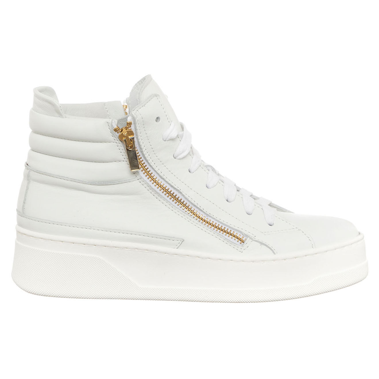 Loretta Pettinari Sneakers en Cuir Freddo blanches