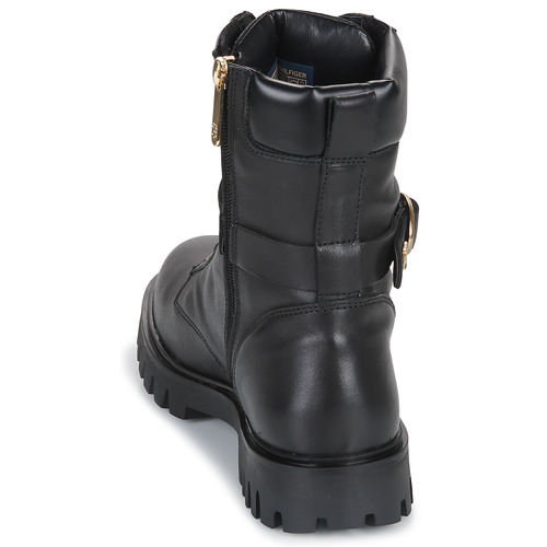 Tommy Hilfiger - Buckle Lace Up Boot - Noir