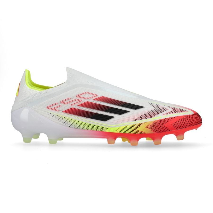 adidas F50 Elite Laceless AG Pure Victory - Blanc/Noir/Jaune