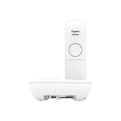 Gigaset AS690A Trio - téléphone sans fil + 2 combinés supplémentaires - avec répondeur - blanc