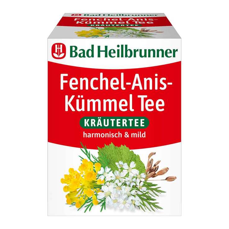 Bad Heilbrunner Tee Fenchel Anis Kümmel Filterbtl, 8X2.0 g