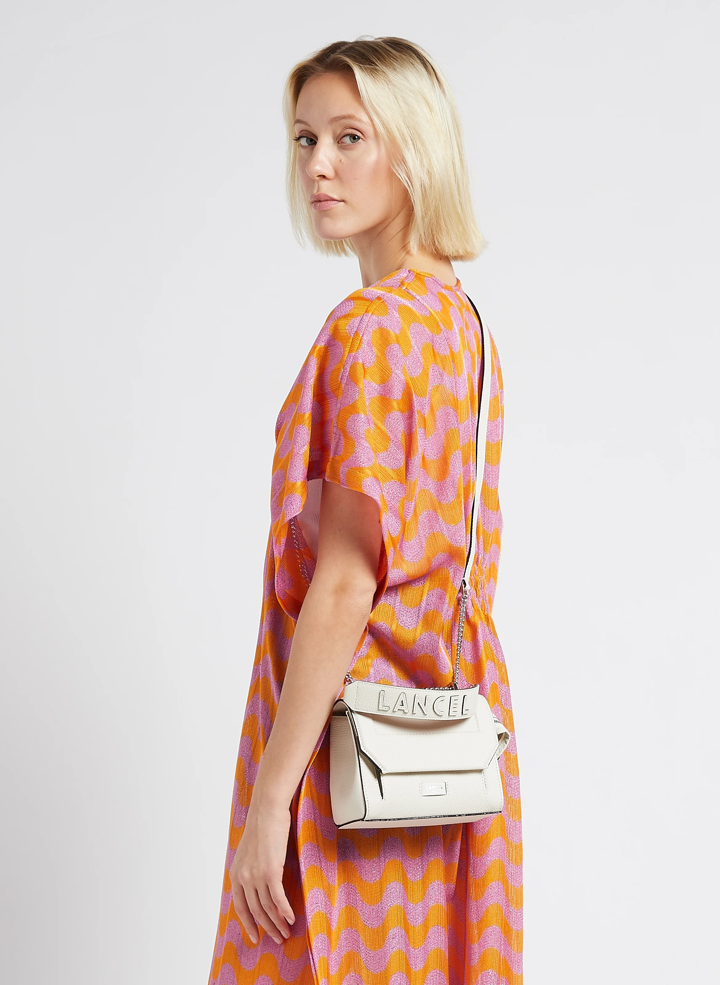 NINON - Sac bandoulière en cuir de vachette | Blanc