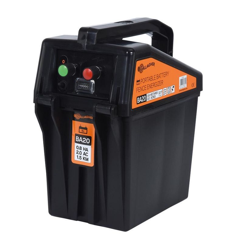 Gallagher BA20 - Schrikdraadapparaten - 29.5 cm - 9V - 0.17 Joule - 28 cm