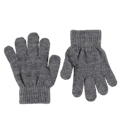 Racing Kids Handschuhe - Strick - Wolle - Graumeliert