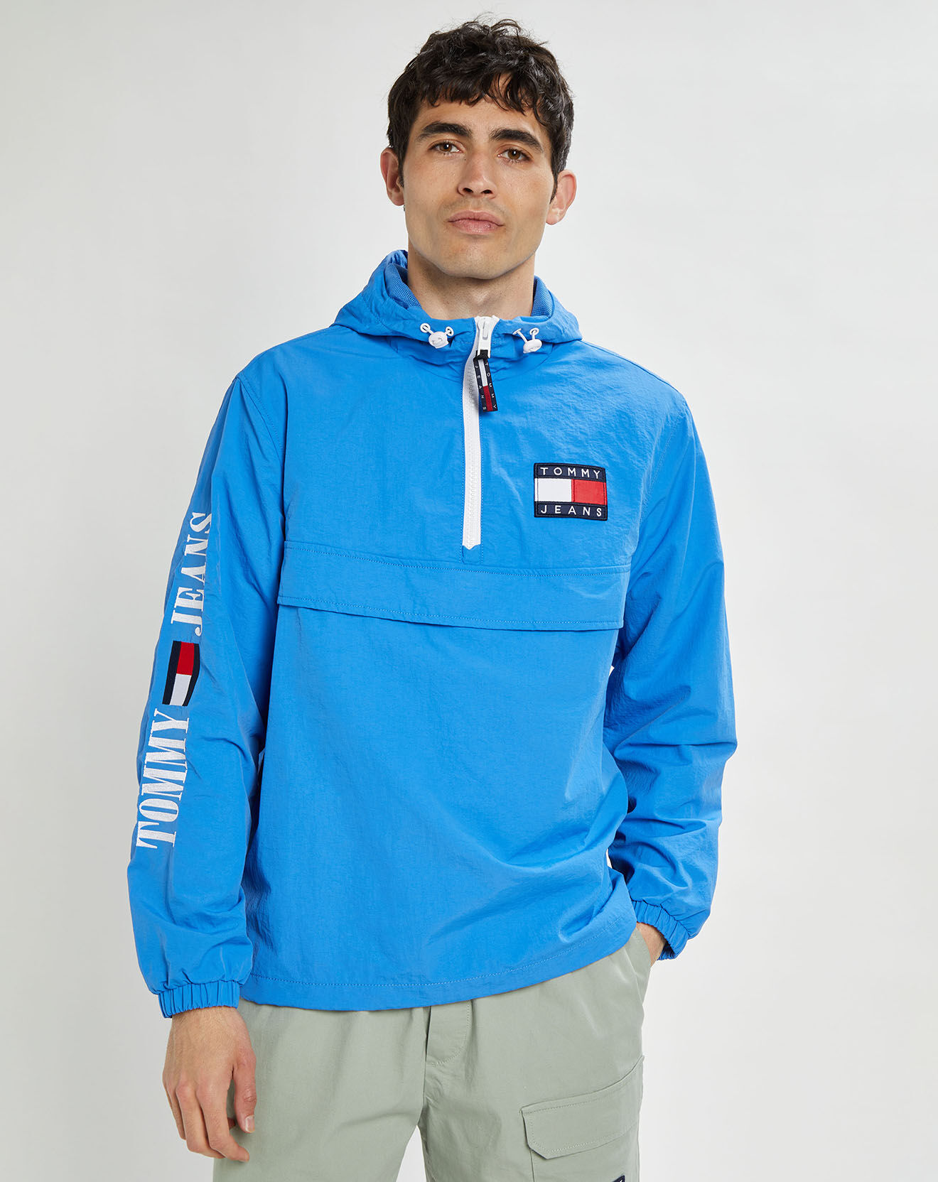 Tommy Jeans Coupe-vent Chicago Popover bleu