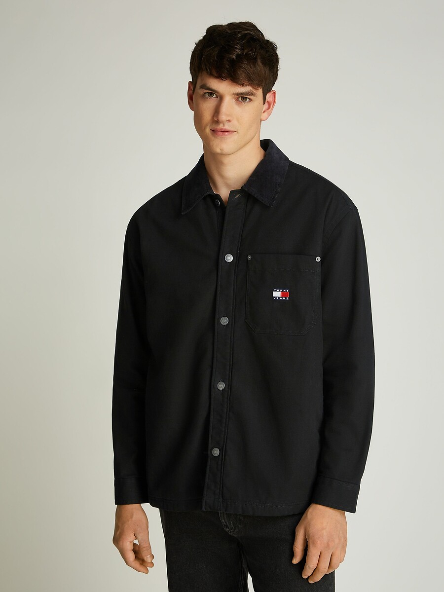 TOMMY JEANS<br>Camisa com gola de veludo