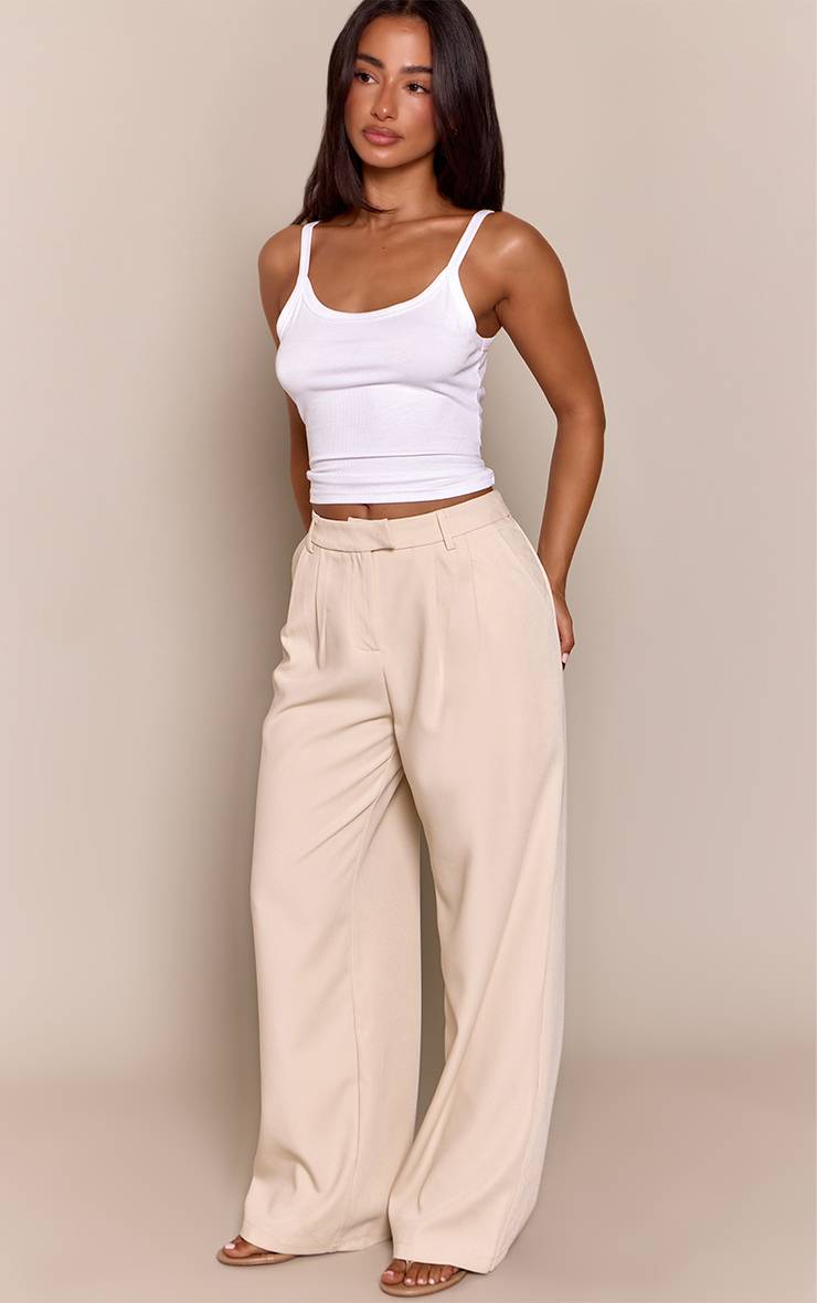 Gris Pierre Pantalon Tailleur Large Petite Taille