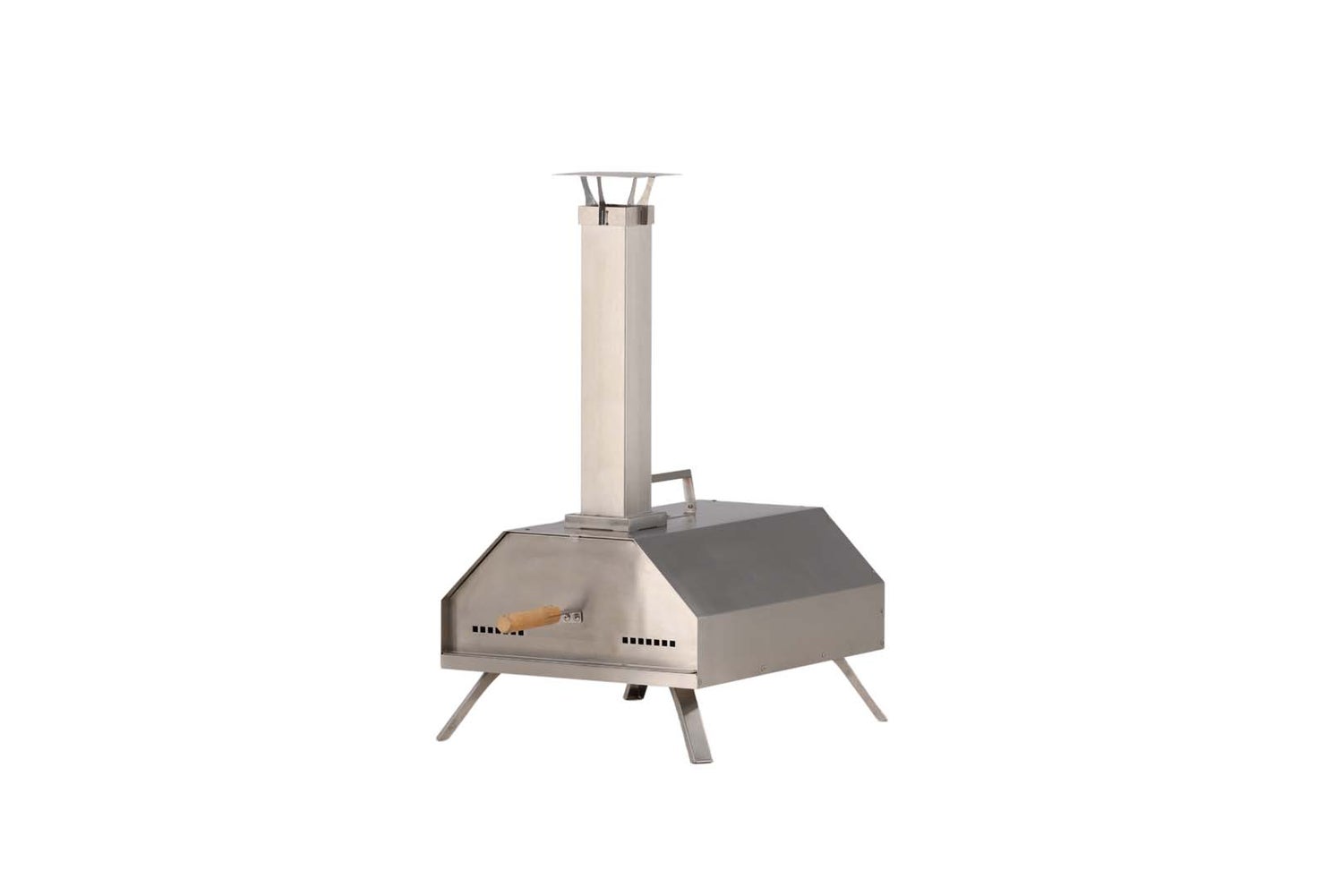 Hamnå pizzaoven, zilverkleurig. 77 x 40 x 68 cm