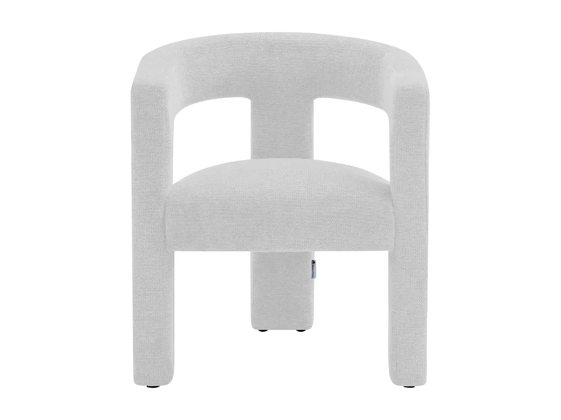 Fauteuil en tissu texturé blanc FAVINA