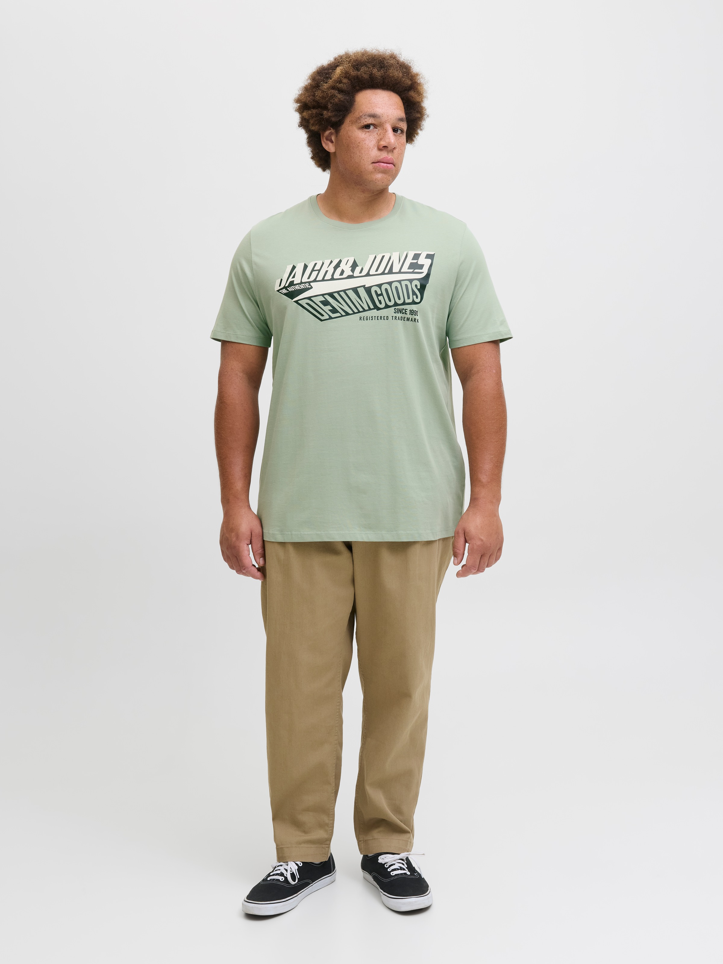 Jack & Jones PlusSize T-Shirt »JJELOGO TEE SS 2 COL AW25 3PK MP PLS«, 3 Stk.
