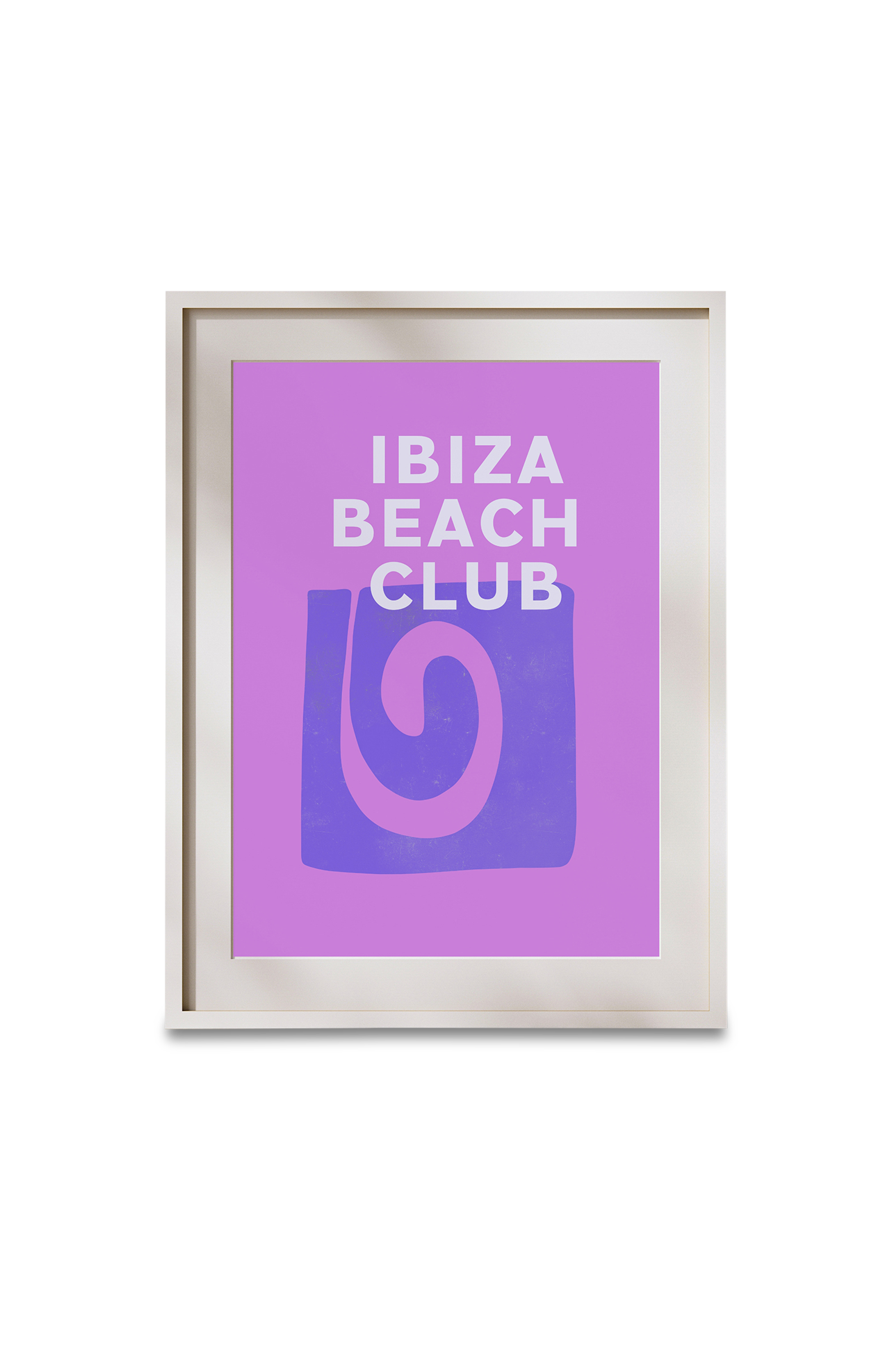 FLAMINGO CANDLES Affiche IBIZA BEACH CLUB VACAY A4 WALL PRINT Noir