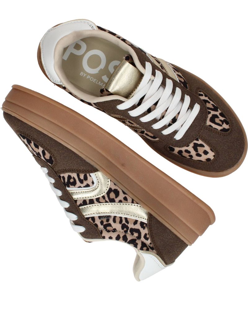 POSH by Poelman Sneakers Bruin Dames