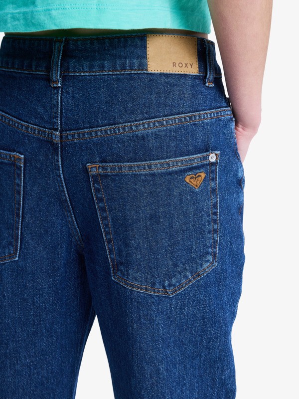 Moonrise Long Mid Ocean Blue Jeans coupe droite Bleu Femme