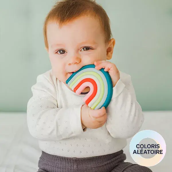 Anel de dentição de silicone Suavinex Estágio 1 Arco-íris
