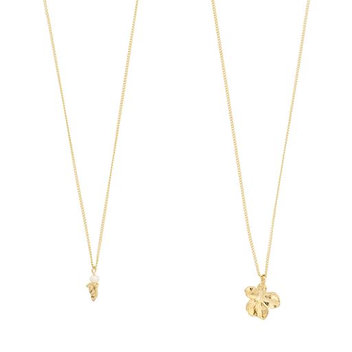 Pilgrim Zhuri 2-i-1 Halskæde, Gold Plated, 40 46 cm
