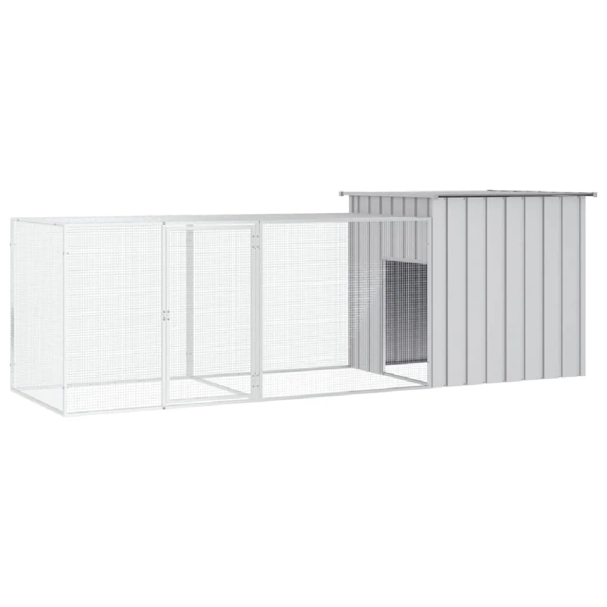 vidaXL Cage pour poules Gris 300x91x100 cm