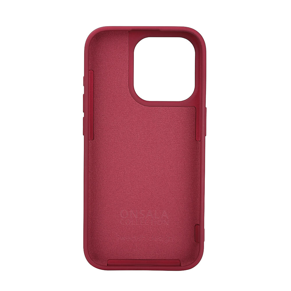 iPhone 15 Pro MagSafe Silikon Case Hülle MagSeries Recycled - Dunkelrot