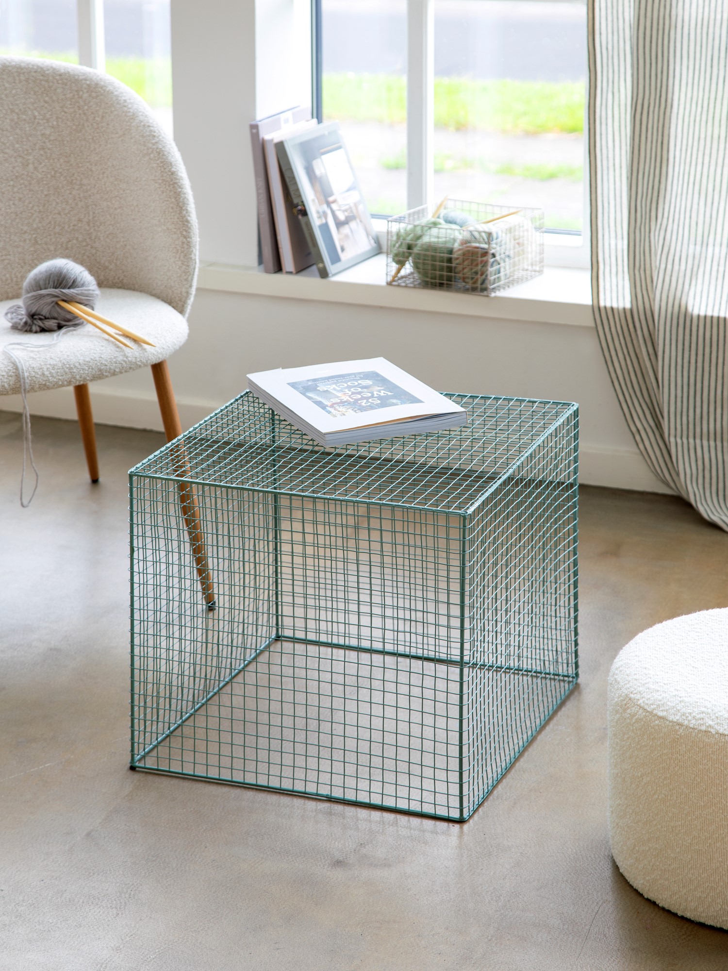 Sidebord | Jern. 45 x 45 x 41 cm. | Sage Green