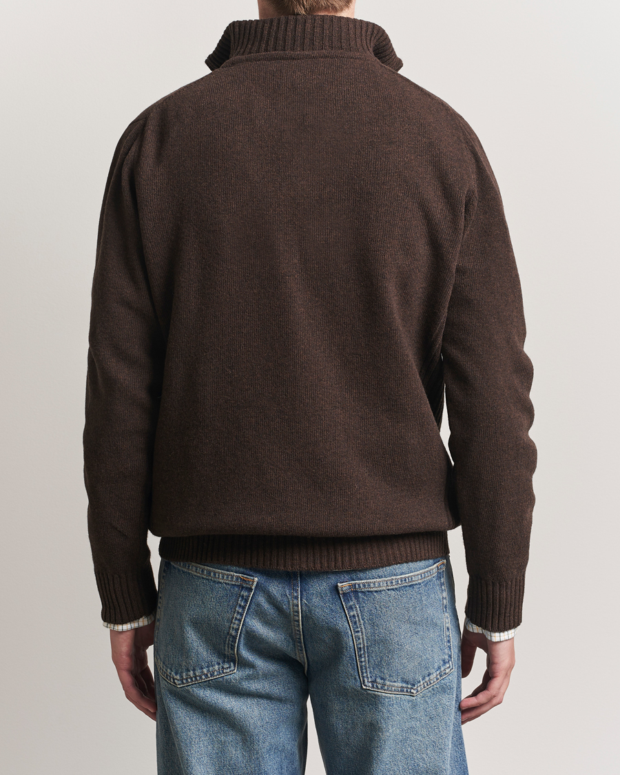 Barbour Lifestyle Essential Lambswool Half Zip Dark Oak