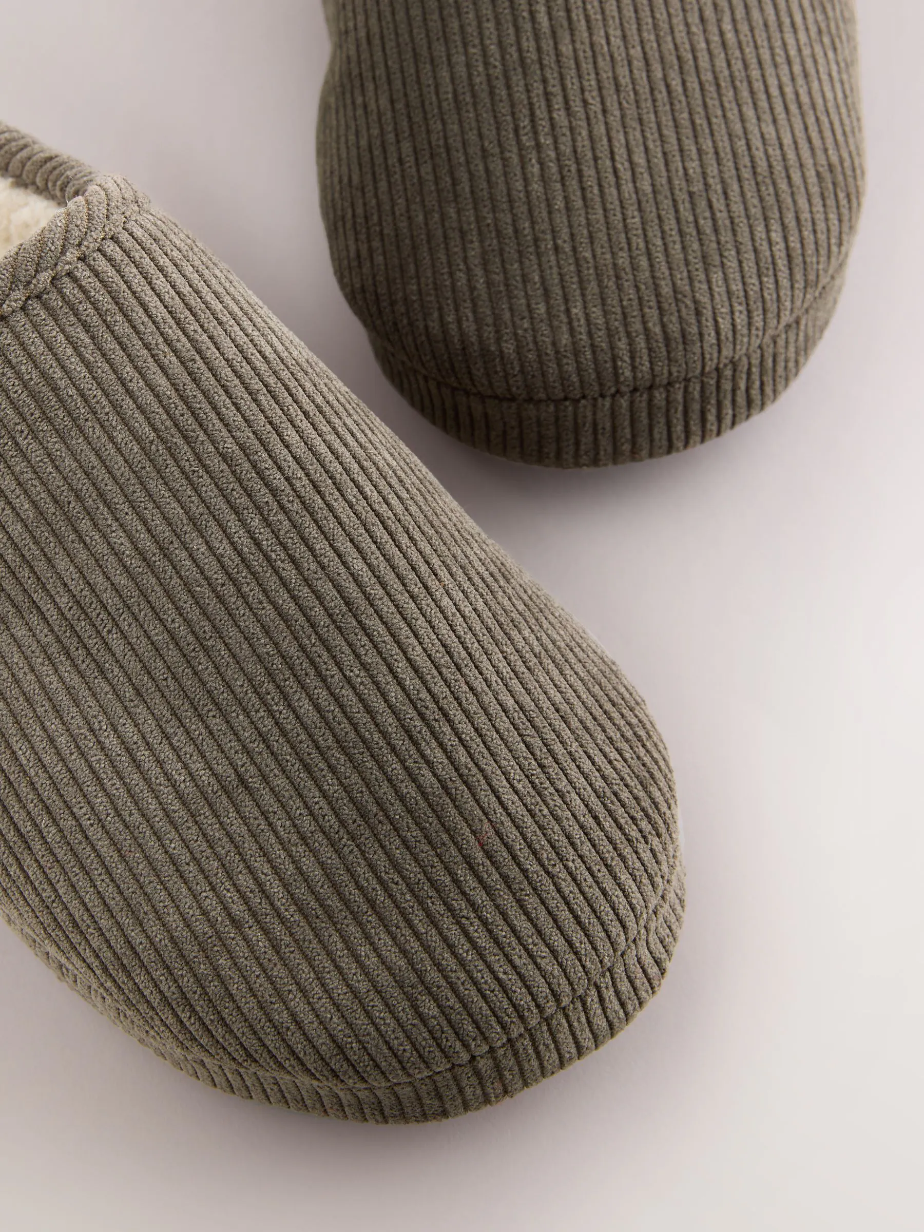 Taupe - Corduroy pantoffelmuiltjes