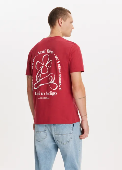 T-shirt met print art rood (ROO)