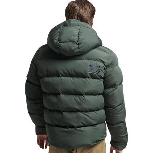 Superdry - HOODED MICROFIBRE SPORT PUFFER Verde