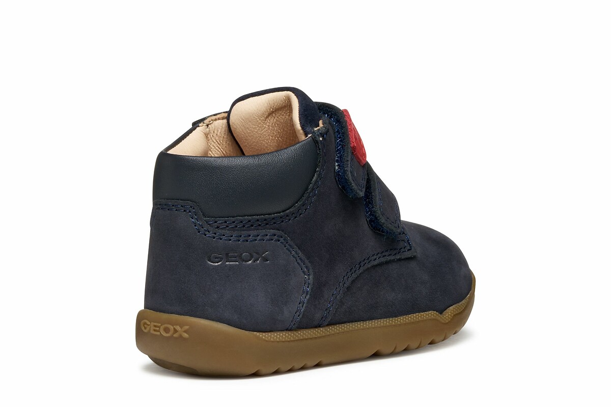 GEOX<br>Tênis de couro com velcro, primeiros passos, Macchia