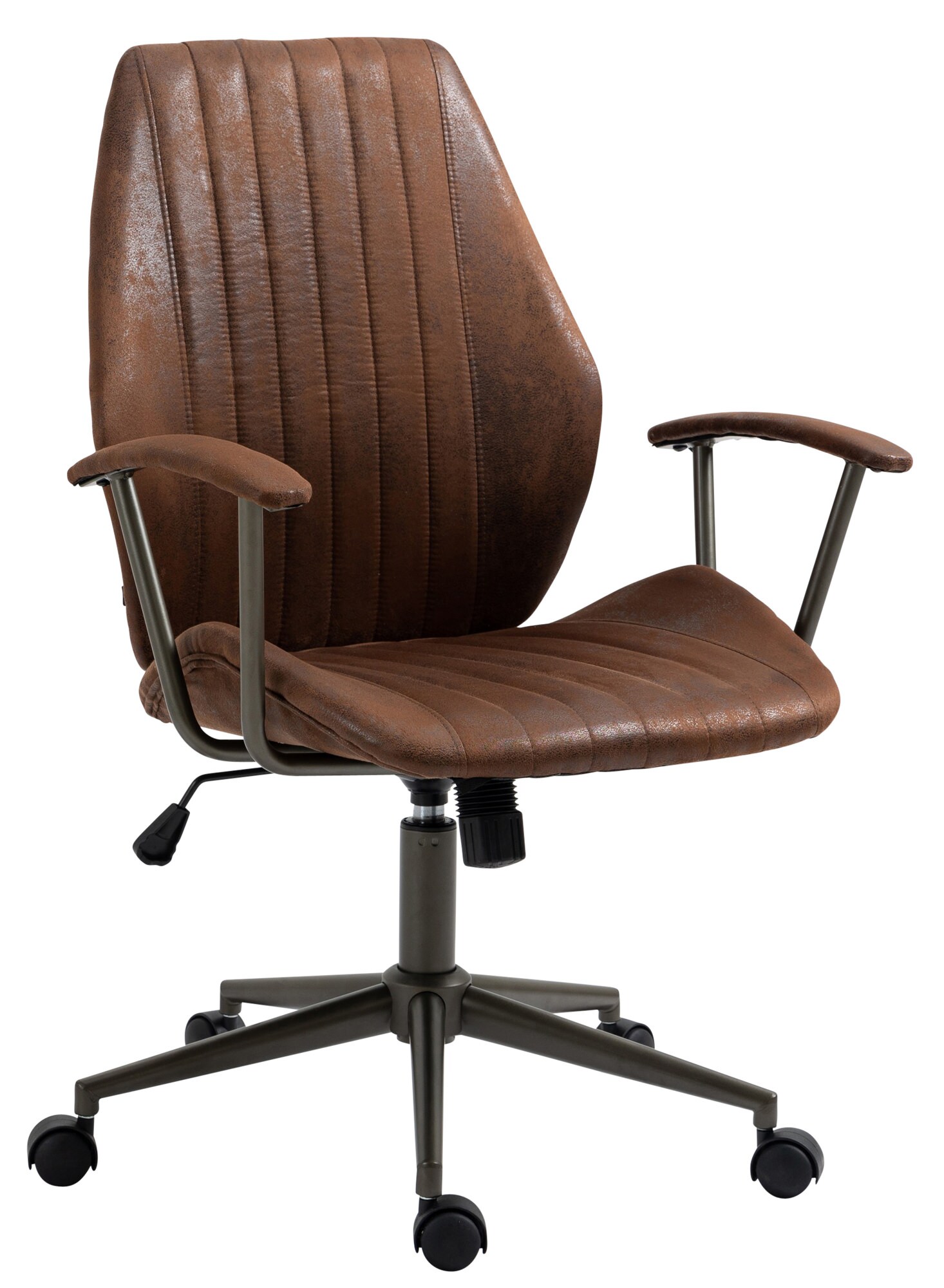 CLP Bürostuhl Nampa Im Industrial Design I Gesteppter Schreibtischstuhl Mit Wippfunktion Und Stufenloser Höhenverstellung