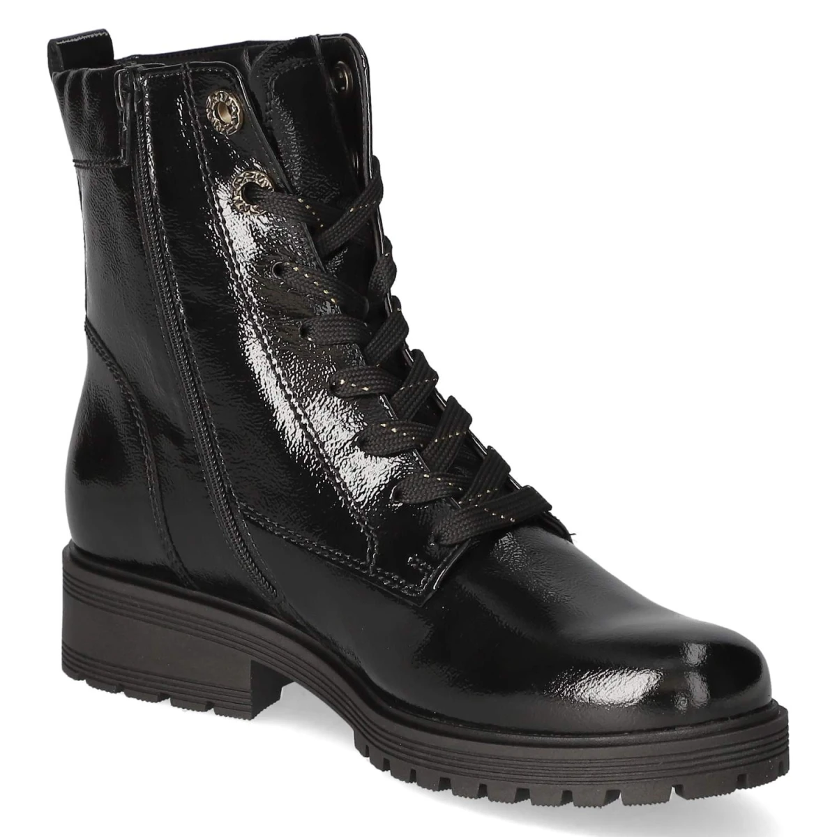 GaborSchnürstiefeletten - schwarz (Mic/gold)