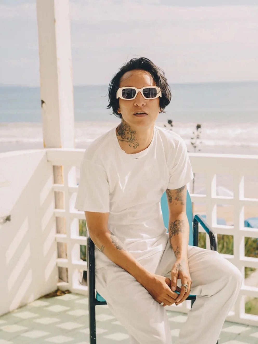 CHPO Reed Sunglasses white