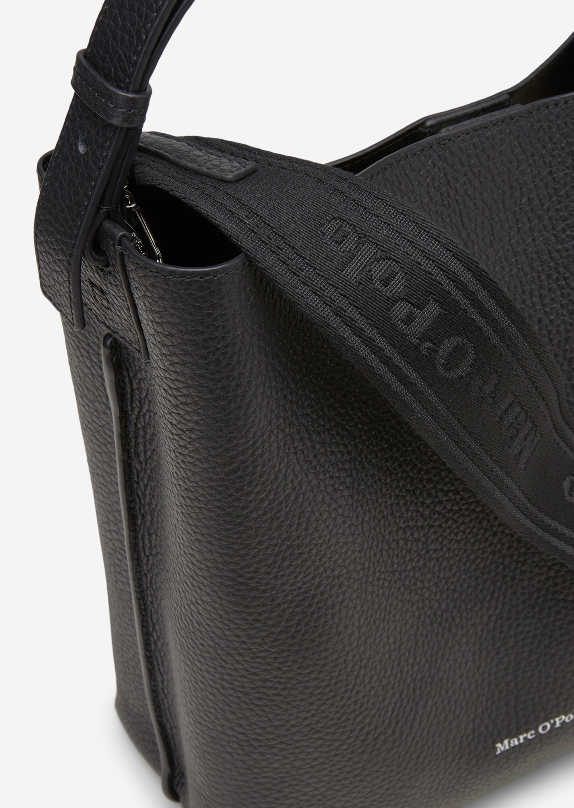 Hobo-Bag aus fein genarbtem Rindleder