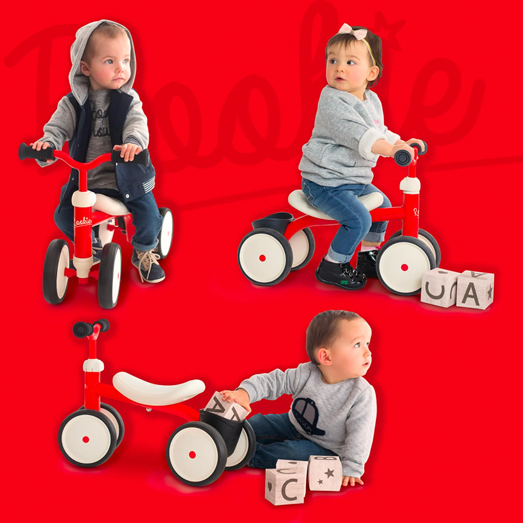 Smoby Bicyclette 4 Roues Rouge