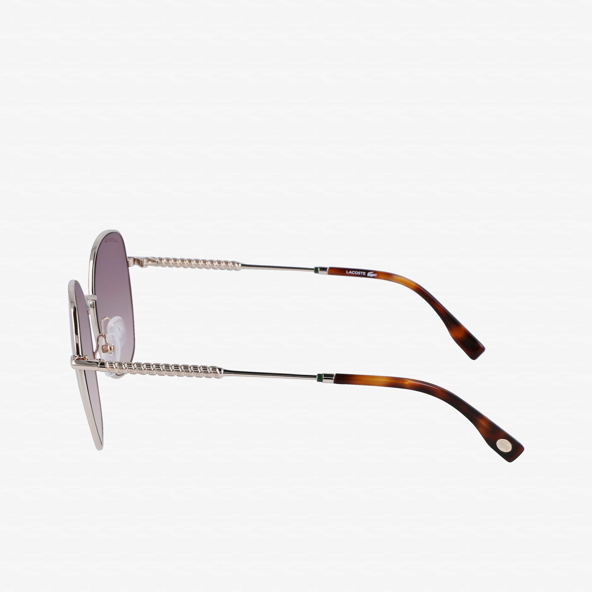 Lunettes de soleil Neoheritage ovales en métal Lunettes de soleil - Jaune - Lacoste - Femme